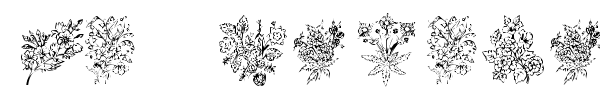 KR Floral Color Me font preview